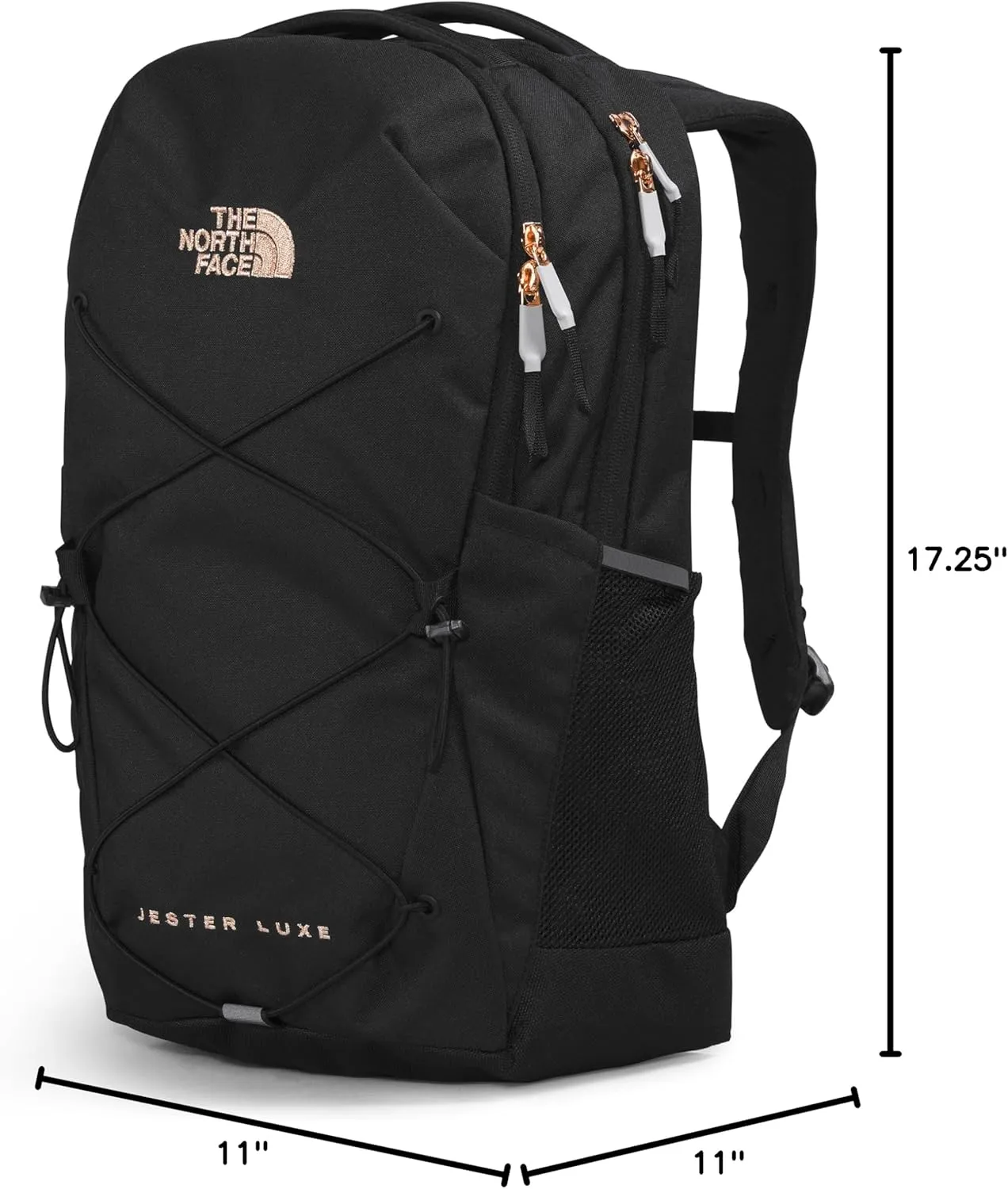 THE NORTH FACE Women's Every Day Jester Laptop Backpack, TNF Black/Burnt Coral Metallic, One Size