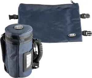 Thermal Tefillin Bag Set - Compact Plastic Insulated TIK-Taf Tefillin Protective Container Made in Israel, 6x9 Inches (Dark Blue)