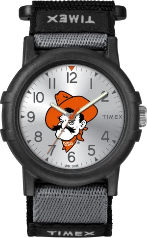 Timex Tribute Unisex Collegiate Recruit 38mm Watch - Oklahoma State Cowboys Black Fabric Strap