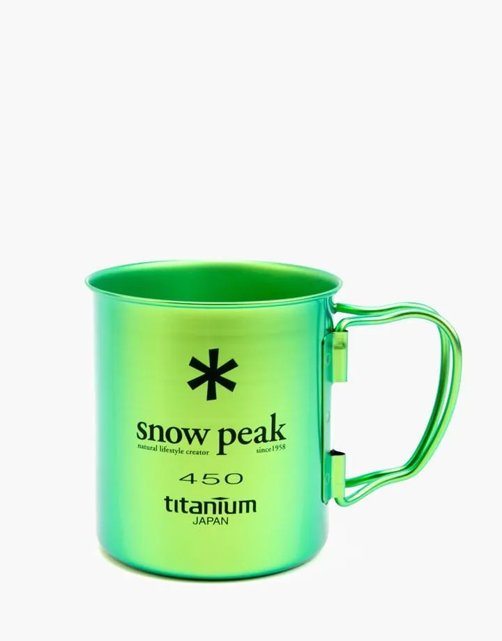TITANIUM SINGLE WALL 450 COLOURED MUG - SNOW PEAK