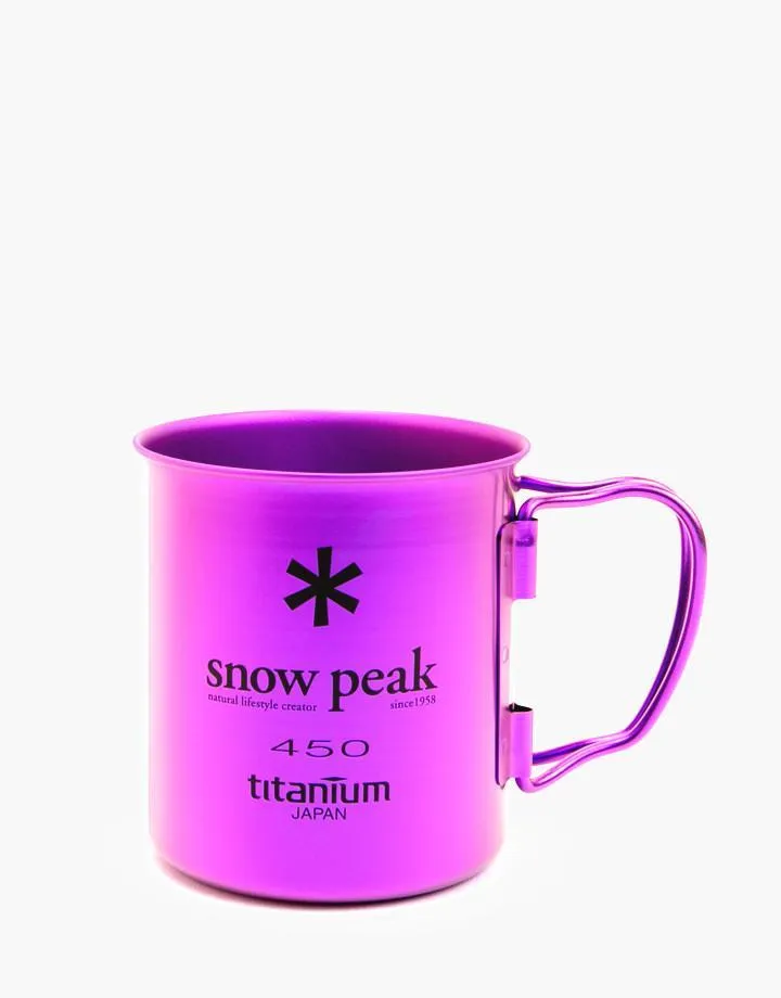 TITANIUM SINGLE WALL 450 COLOURED MUG - SNOW PEAK