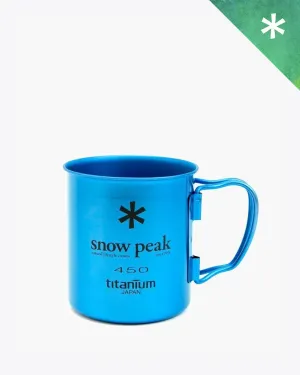 TITANIUM SINGLE WALL 450 COLOURED MUG - SNOW PEAK