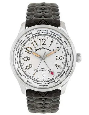 Tommy Bahama Mens Island Hopper Strap Watch - Silver Dial w/ Palm Tree Texture