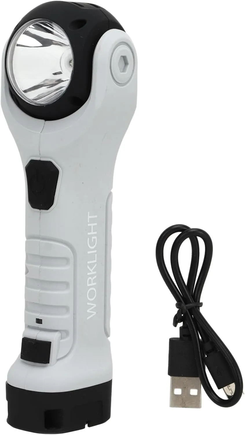 Topyond Multifunctional USB Rechargeable LED Flashlight - Super Bright with Magnetic Base, 360 Degree Rotating, Ideal for Car Repair, Camping, and Emergency Lighting