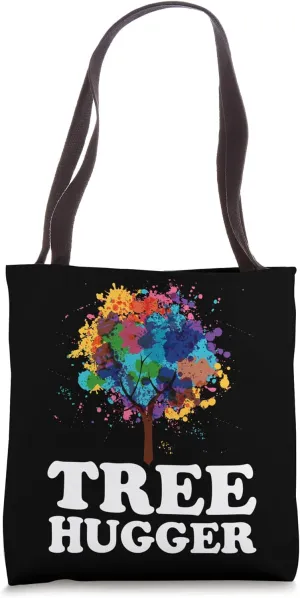 Tree Hugger Environmentalist Nature Lover Watercolor Tote Bag