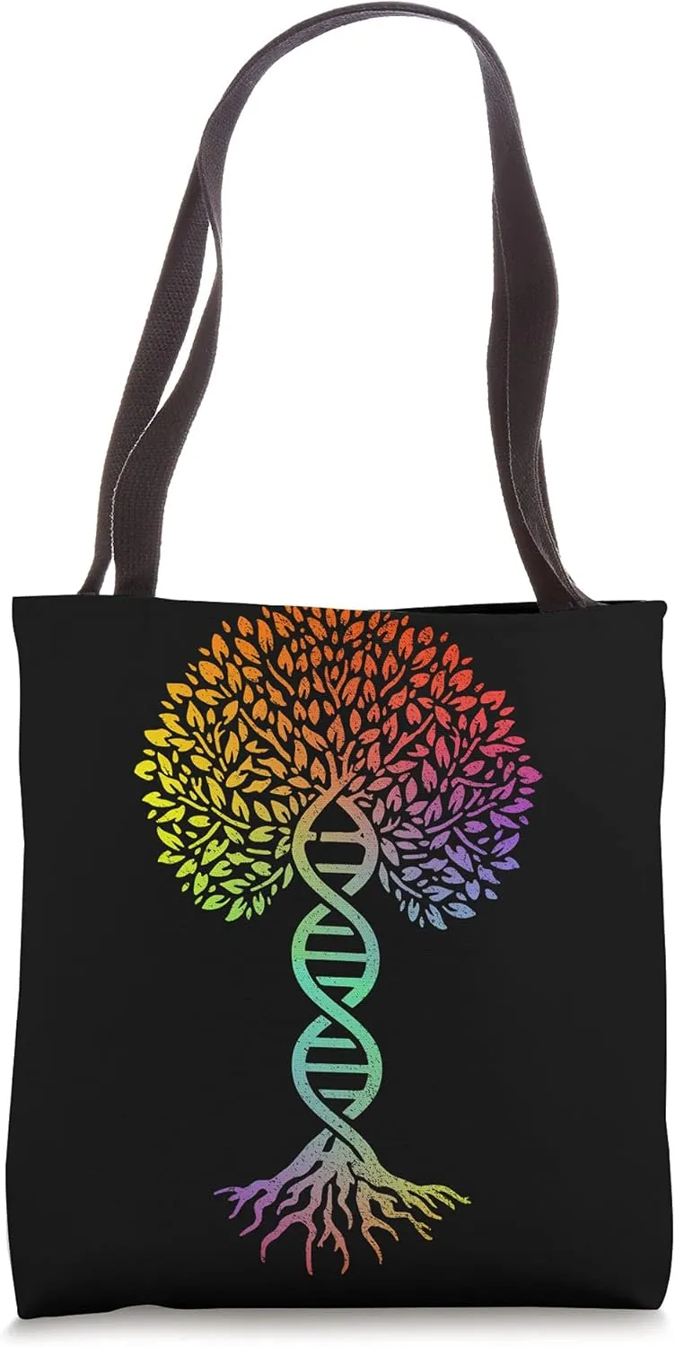 Tree Of Life DNA Science Genetics Earth Day Genealogy Tote Bag