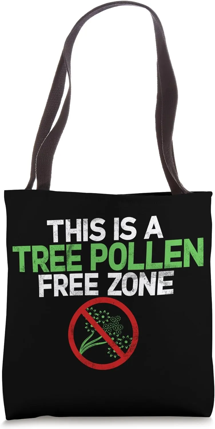Tree Pollen Allergy Awareness Warning Allergic Tote Bag
