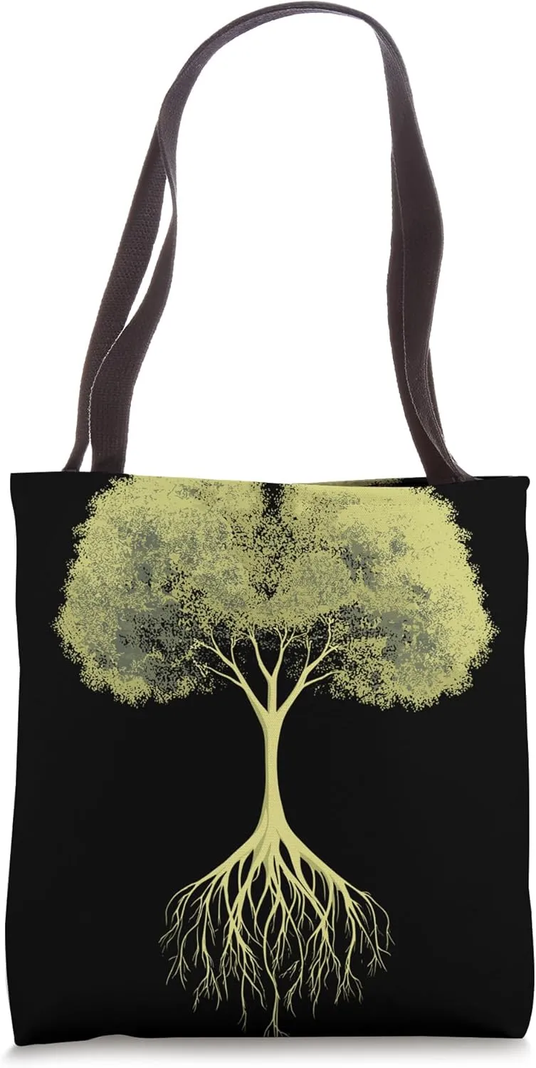 Tree Roots Connection Nature Enthusiasts Tote Bag