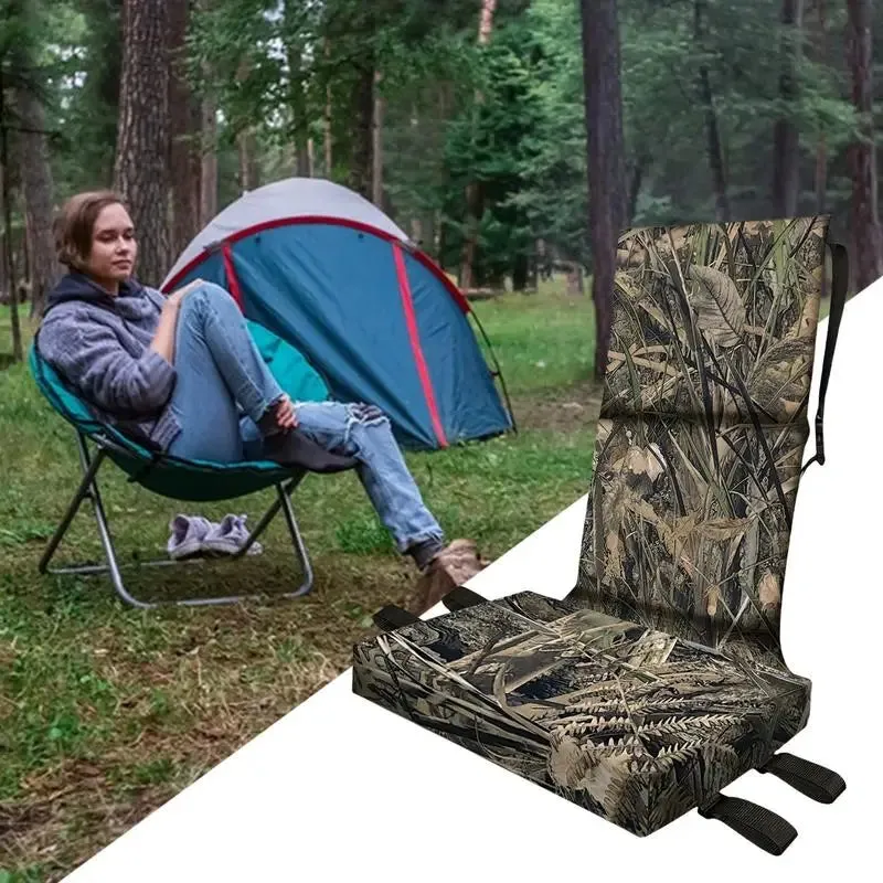 Tree Stand Seat Waterproof Ladder Stand Seat Comfortable Hunting Tree Seat Outdoor Camouflage Sitting Pad For Climbing Camping