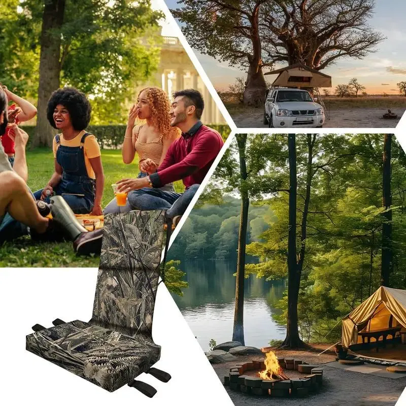 Tree Stand Seat Waterproof Ladder Stand Seat Comfortable Hunting Tree Seat Outdoor Camouflage Sitting Pad For Climbing Camping
