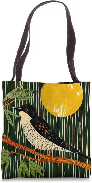 Tree Swallow Bird Botanical Aesthetic Moon Tote Bag
