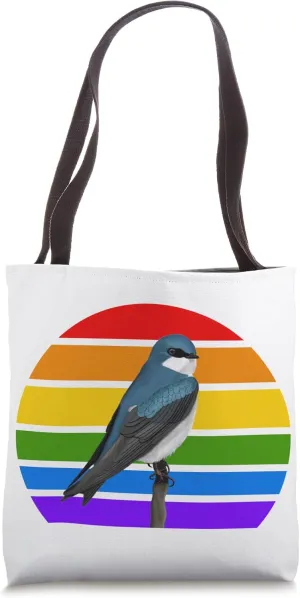 Tree Swallow Rainbow Bird Birdwatcher Songbird Diversity Tote Bag