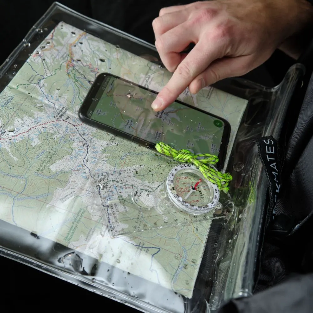 Trekmates Dry Map Case, Whistle and Compass Set