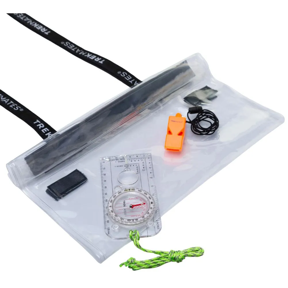 Trekmates Dry Map Case, Whistle and Compass Set