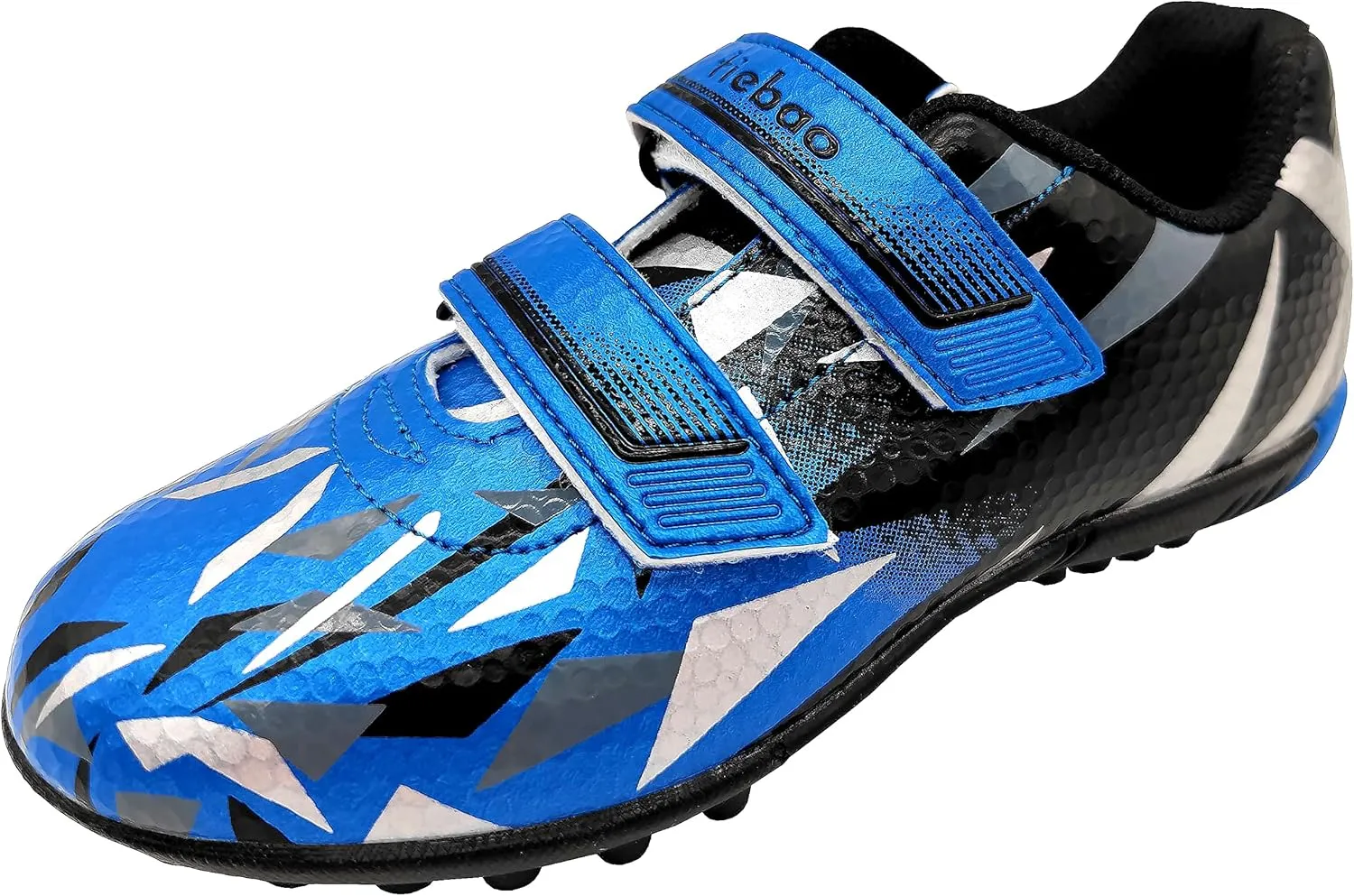 Turf Soccer Shoes for Boys Girls Football Cleats Hook-and-Loop Adjustable Strap (Toddler/Little Kid)