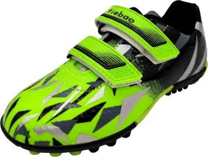 Turf Soccer Shoes for Boys Girls Football Cleats Hook-and-Loop Adjustable Strap (Toddler/Little Kid)