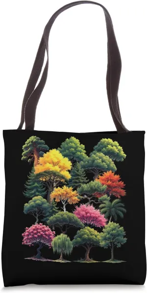 Types Of Trees Environment Earth Day Nature Dendrology Tote Bag