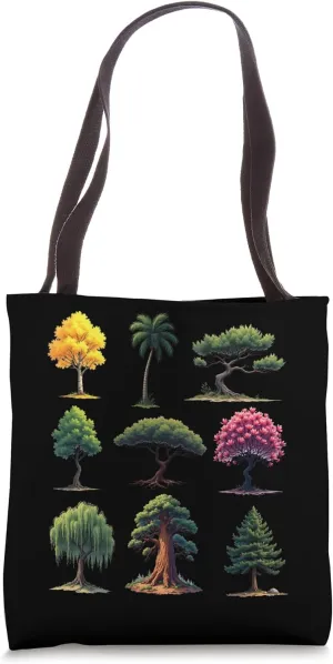 Types Of Trees Environment Earth Day Nature Dendrology Tote Bag