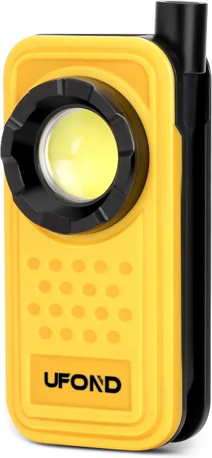 UFOND Rechargeable Flashlight,Lightweight Pocket Work Light Gooseneck Lamp,Dual Light Source 4 Mode Brightness,Magnetic Clip Aluminum Alloy Spotlight,Hand Free for Repair Outdoor Camping Emergency