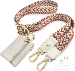 UKON Phone Lanyard Crossbody Phone Strap Widen Neck Strap Adjustable Shoulder Strap with Premium Hardware Hook Bag Strap (Red)