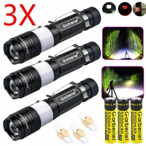 Ultrabright LED T6 Zoomable USB Rechargeable Flashlight Torch  18650   Charger