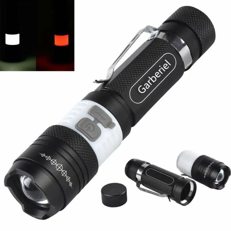 Ultrabright LED T6 Zoomable USB Rechargeable Flashlight Torch  18650   Charger