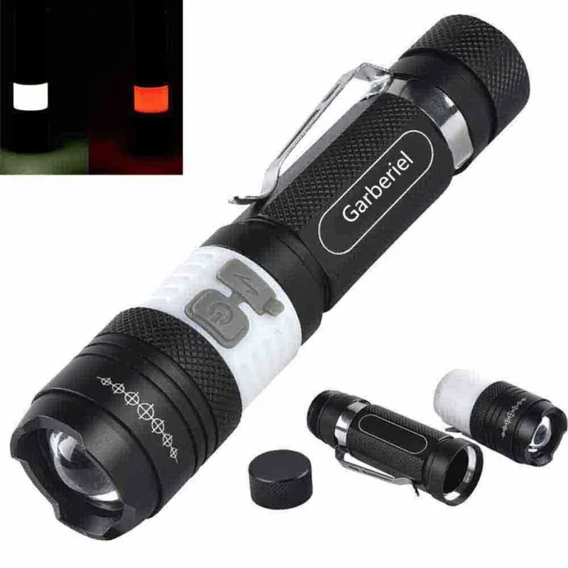 Ultrabright LED T6 Zoomable USB Rechargeable Flashlight Torch  18650   Charger