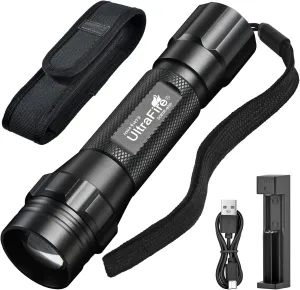 ULTRAFIRE 850nm IR Flashlight for Night Vision, Infrared Light LED IR Illuminator, Zoomable IR Lights are Invisible to The Human Eye - Use with Night Vision Gear (Infrared 850nm Light)