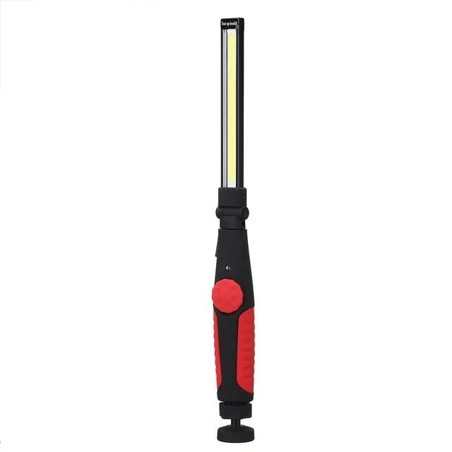 USB Rechargeable COB LED Flashlight Torch Magnetic COB Work Light Stepless Dimming Magnet Lamp 18650 Battery For Outdoor Camping