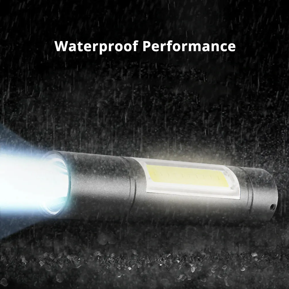 USB Rechargeable Flashlight 3 Lighting Mode COB XPE LED Mini Flashlight Waterproof Portable Used for camping, cycling, work, etc