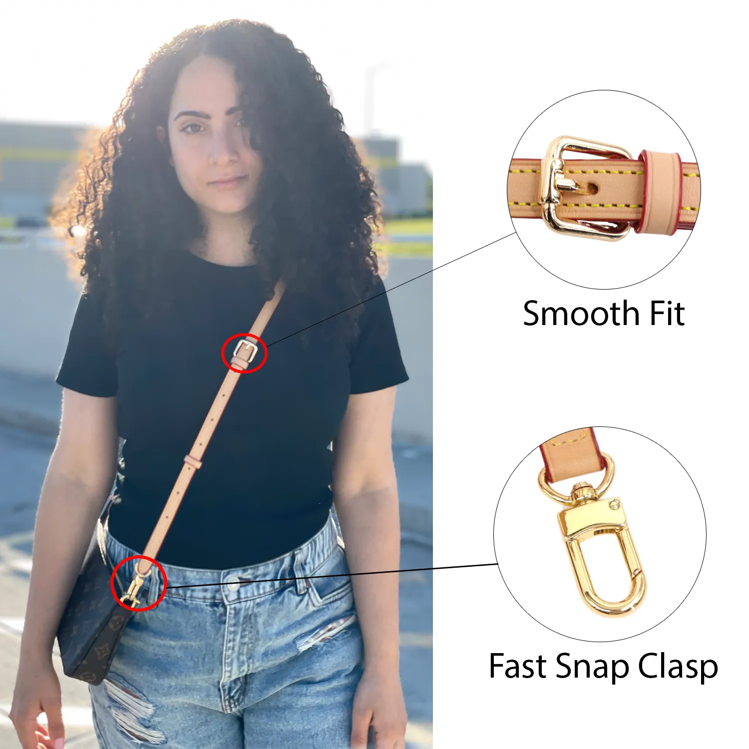 Vachetta Leather Adjustable Strap
