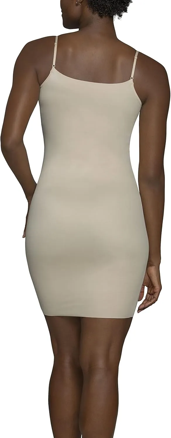 Vanity Fair Women's Shapewear Slip, Tummy Control Full Slip Cami Dress, Seamless Smoothing, Adjustable Spaghetti Strap