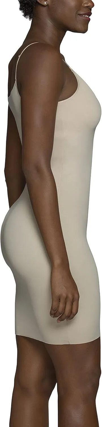 Vanity Fair Women's Shapewear Slip, Tummy Control Full Slip Cami Dress, Seamless Smoothing, Adjustable Spaghetti Strap