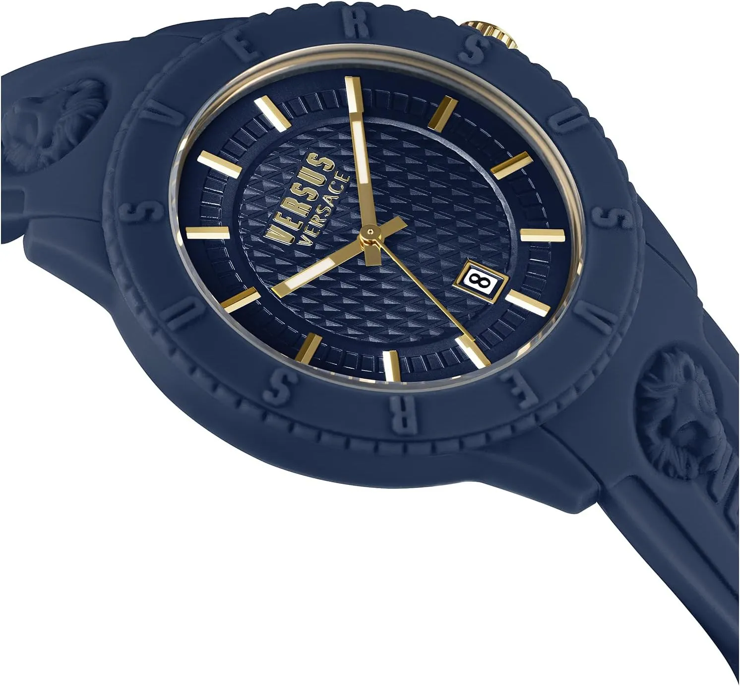 Versus Versace Mens Tokyo. Sporty Fashion Watch with Date Function. Adjustable Silicone Strap. Includes Travel Gift Pouch.