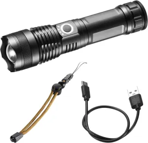 VEVOR 10000 Lumen High Lumens Flashlight, 5 Lighting Modes Rechargeable, IPX4 LED Waterproof Flashlight, Powerful Aluminum Alloy Handheld Flashlight for Camping Hiking Biking Fishing Night Running