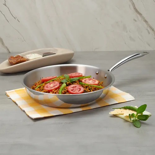 VINOD Doniv Titanium Triply Stainless Steel Fry Pan 20 cms, Induction Friendly