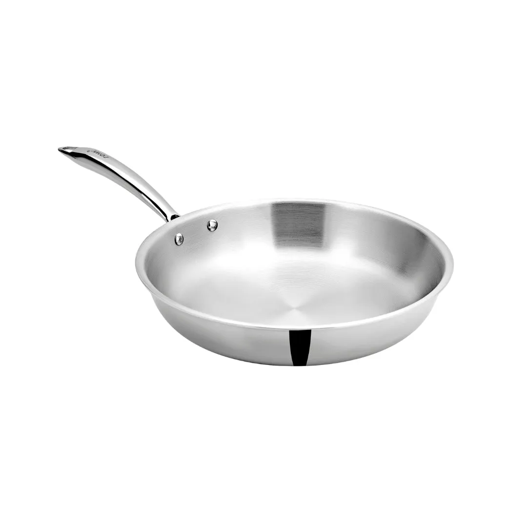 VINOD Doniv Titanium Triply Stainless Steel Fry Pan 20 cms, Induction Friendly