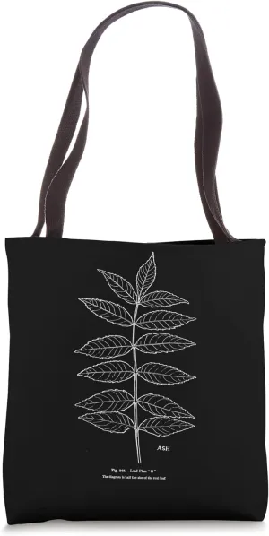 Vintage Branch of Ash Tree Leaves Leaflets Leaf Tree Art Tote Bag