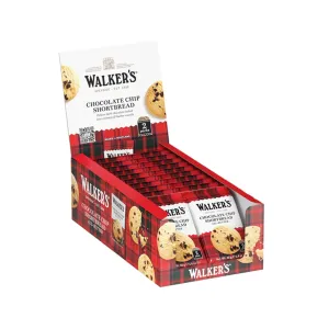 Walker's Shortbread Chocolate Chip Cookies, All-Butter Shortbread Cookies, 1.4 Oz Snack Packs (Pack of 20)