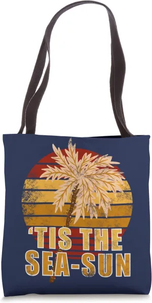 Warm Weather Christmas Palm Tree Funny Tis The Season Hot Tote Bag