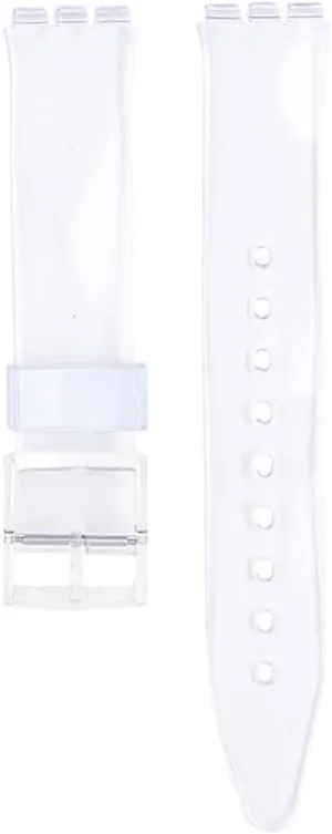 Watch Band, Transparent PVC Adjustable Waterproof Watch Strap Replacement with Size of 16mm 17mm 19mm