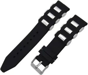 watch strap 22mm 24mm 26mm silicone rubber watchband with stainless steel buckle universal watch band wrist strap