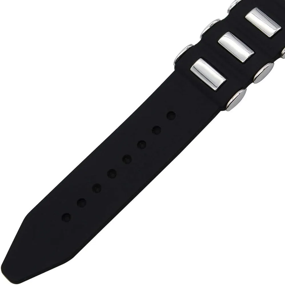 watch strap 22mm 24mm 26mm silicone rubber watchband with stainless steel buckle universal watch band wrist strap
