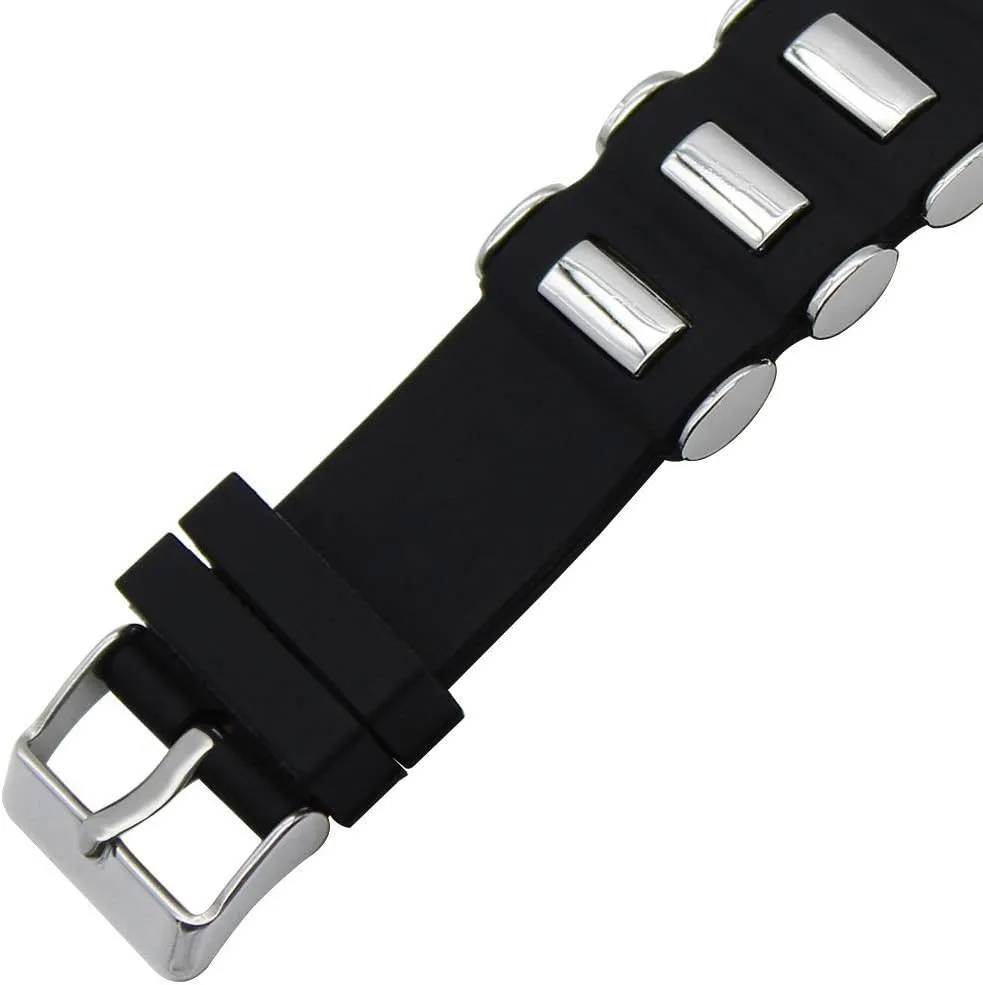 watch strap 22mm 24mm 26mm silicone rubber watchband with stainless steel buckle universal watch band wrist strap