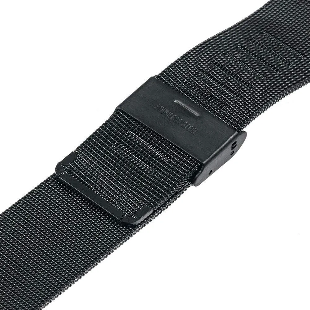 watch strap universal watchband 16mm 18mm 20mm 22mm 24mm mesh stainless steel watch band strap link bracelet black rose gold silver bracelet qw