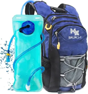 Water Backpack with 2L Water Bladder-Waterproof Insulated Hydration Backpack Women& Men Tactical Lightweight 25L Hydration Backpack with Storage for Hiking Running Biking Cycling