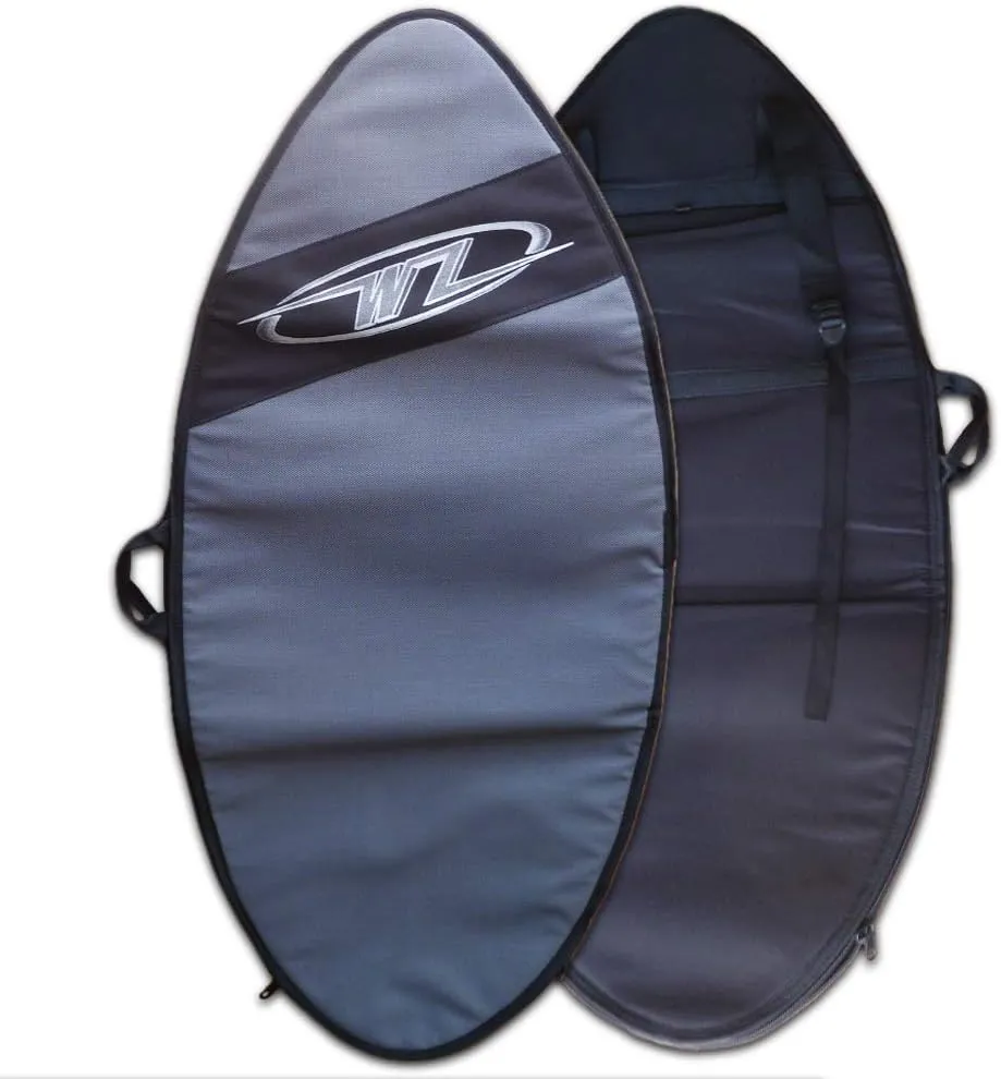 Wave Zone Skimboard Backpack Style Bag - Travel or Day Use - Padded - Silver - 45", 50" or 53" (SMALL)