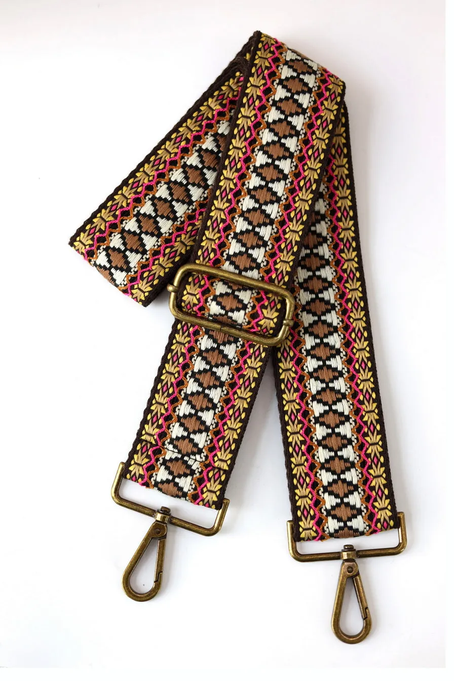 Wellplaylove 2.0"Bag Strap With Coffee Back
