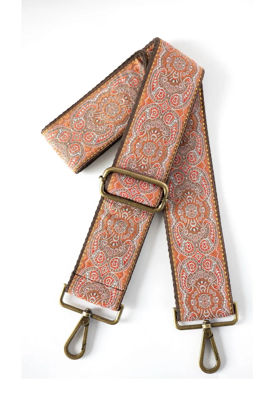 Wellplaylove 2.0"Bag Strap With Coffee Back