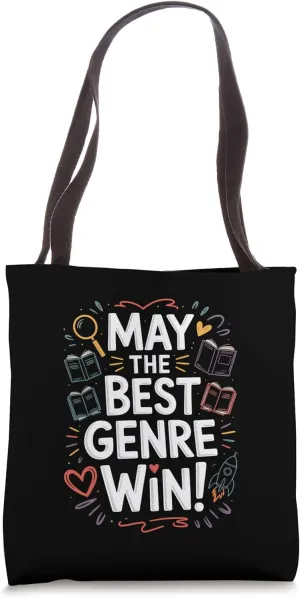 Whimsical Book Genre Battle Tote Bag